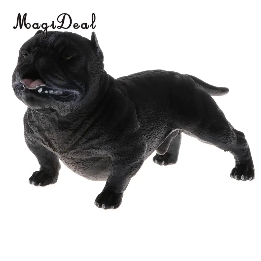 MagiDeal Реалистичная американская дверь телячья собака питбуль пластиковая модель