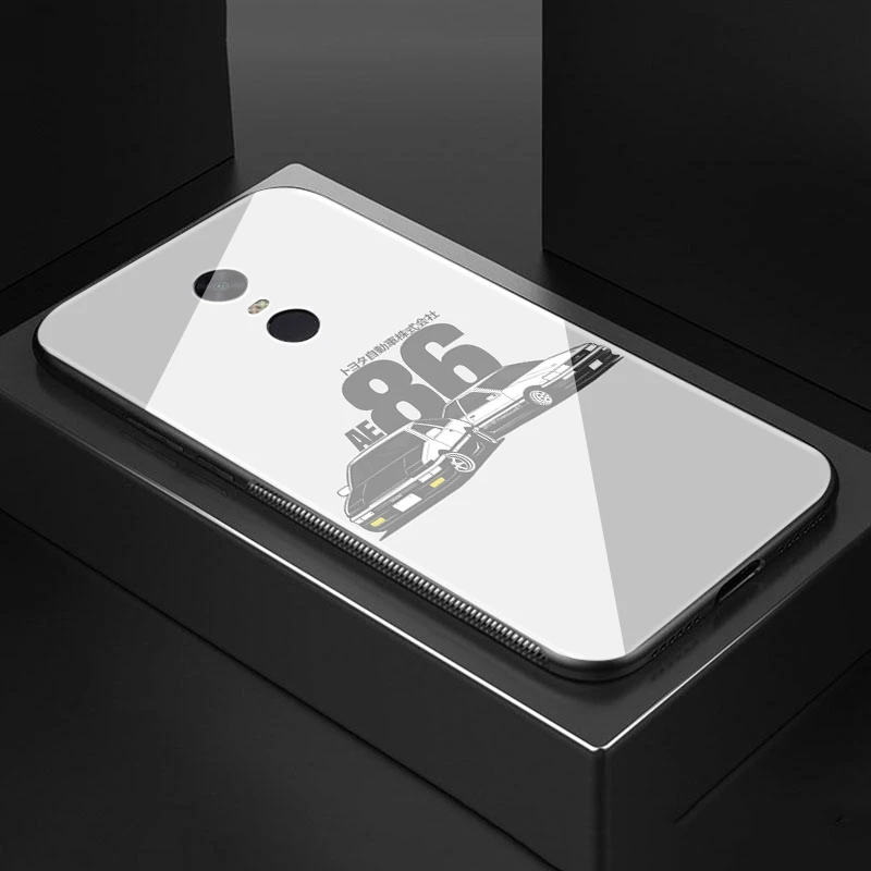 Lavaza initial d AE86 Tempered glass TPU Case for Redmi Note 4X 5 6 6A 7 Pocophone F1 | Мобильные телефоны и аксессуары