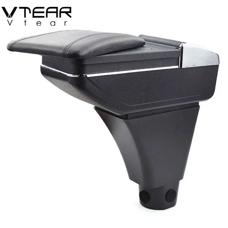 Vtear для Toyota Vitz Vela аксессуары автомобильный подлокотник кожаный usb коробка