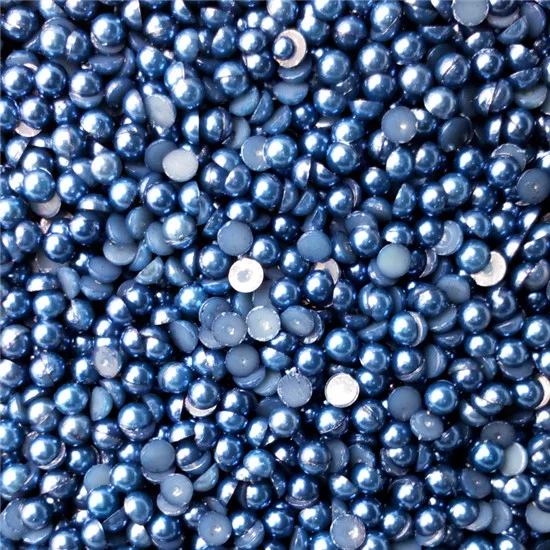 Royal Blue Высококачественных акриловых разноцветных новых полукруглых жемчужных бусин - Цвет: Royal Blue