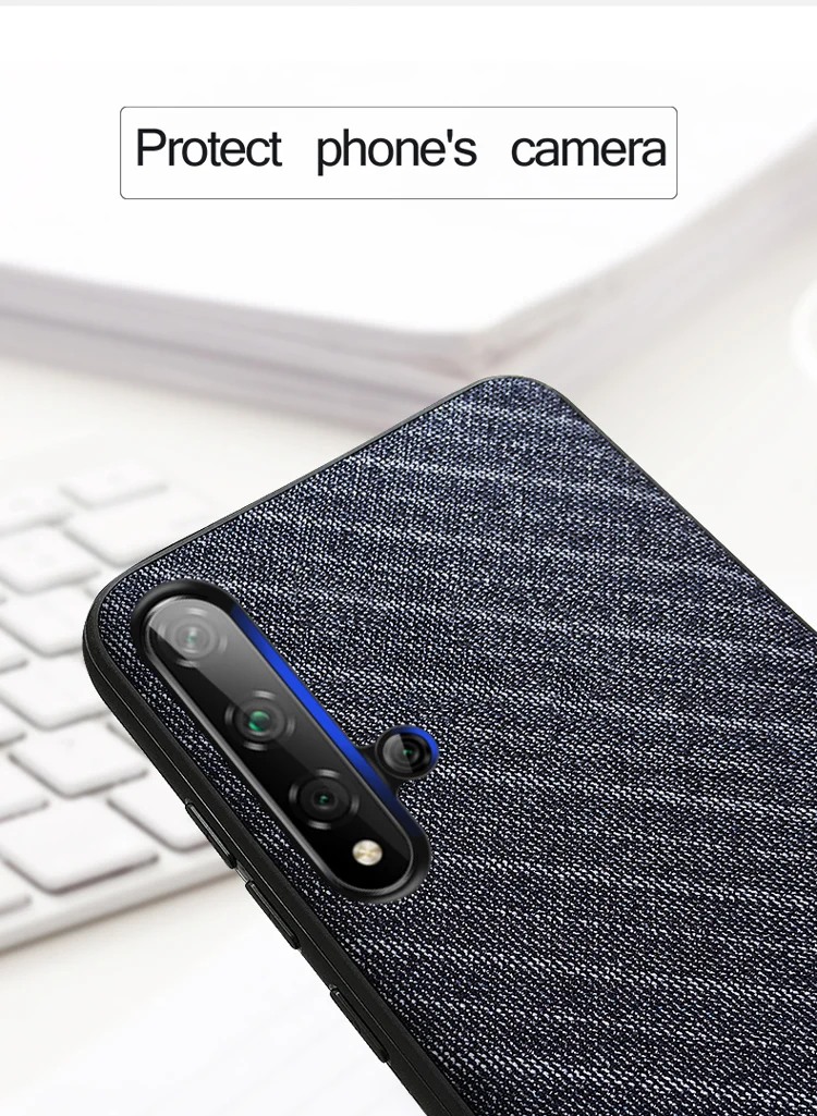 Чехол Mofi для Honor 20 Pro, чехол для huawei Honor 20 Pro, чехол для Honor 20, тканевый чехол для джентльмена, ручная работа для huawei Honor 20