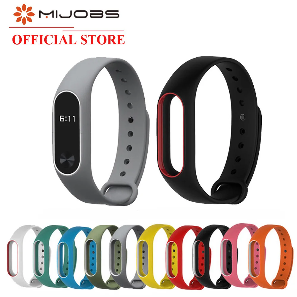 Mi jobs цвет ful силиконовый ремешок браслет двойной замена для оригинальный mi band Xiaomi