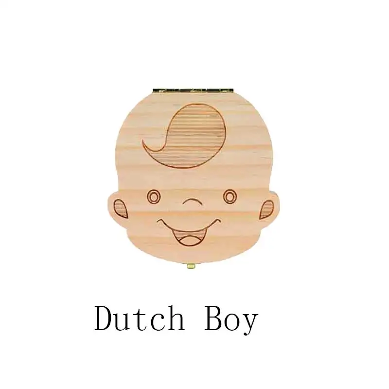 Dutch boy Голландский/Португальский/Английский органайзер для детских зубов, коробки для хранения, органайзер для молочных зубов, деревянная коробка для хранения, альбом для хранения зубов, коробка для хранения - Цвет: Dutch boy