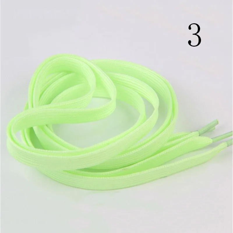 light green 1 пара 120 см светится в темноте Цвет флуоресцентные шнурки спортивные шнурки для спортивной обуви Светоотражающие Шнурки - Цвет: light green