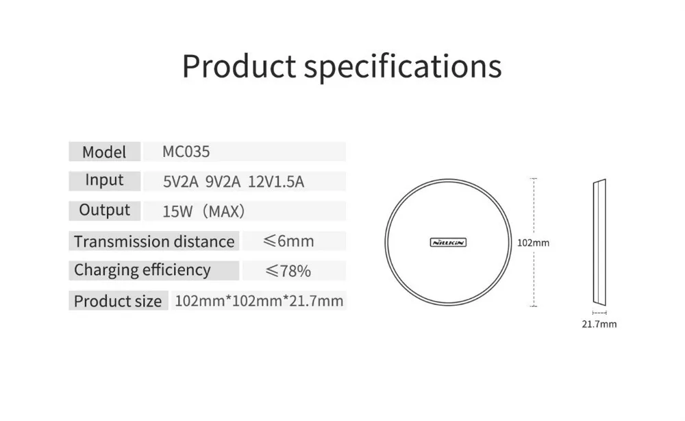 Nillkin 15 Вт Быстрое беспроводное зарядное устройство для iPhone XS Max XR XS для samsung S9 S8 Plus для huawei Qi Быстрое беспроводное зарядное устройство