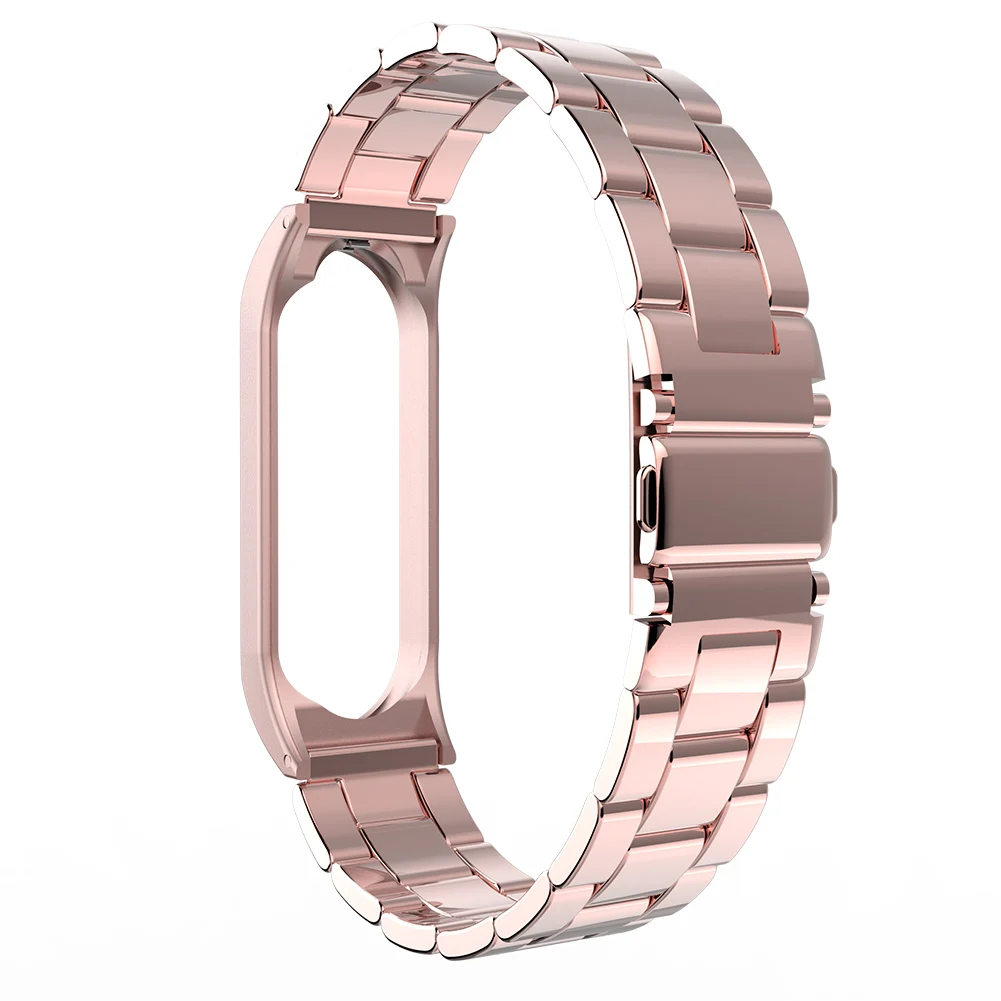 

Replacement Adjustable Clasp Smart WristStrap Watchband Suitable for Xiaomi Mi Band 3/4 Screwless Stainless Steel Bracelet Strap