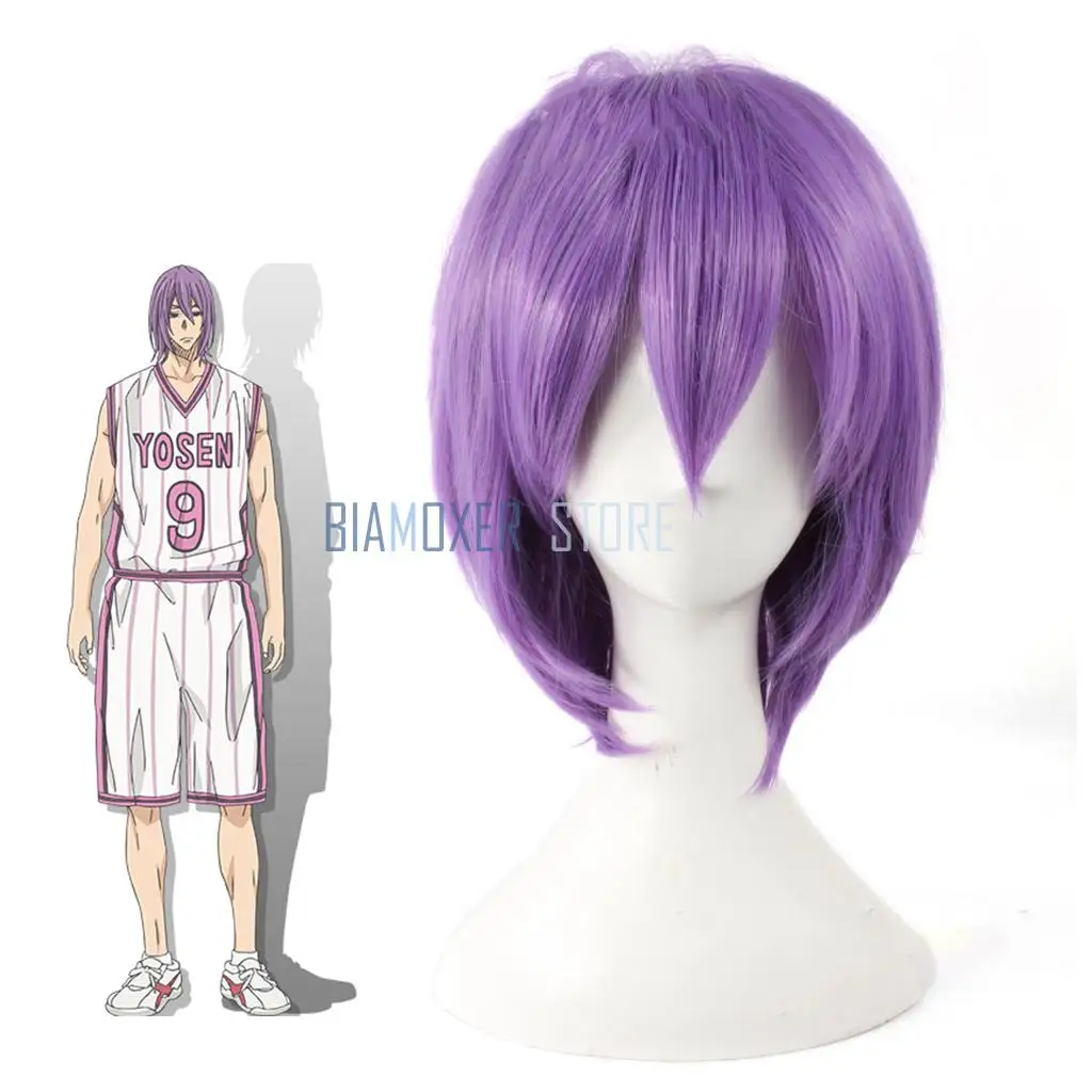 Баскетбольный парик Kuroko's Basket парики для косплея мурасакибара атсуши короткие