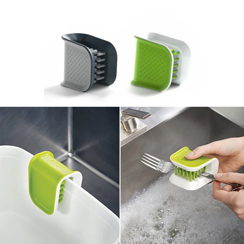 Удобный очиститель столовых приборов вилка ложка кухонный нож чистящие щетки