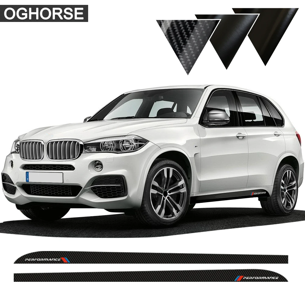 5D виниловая наклейка из углеродного волокна с полосками сбоку для BMW X5 E70 F15 F85
