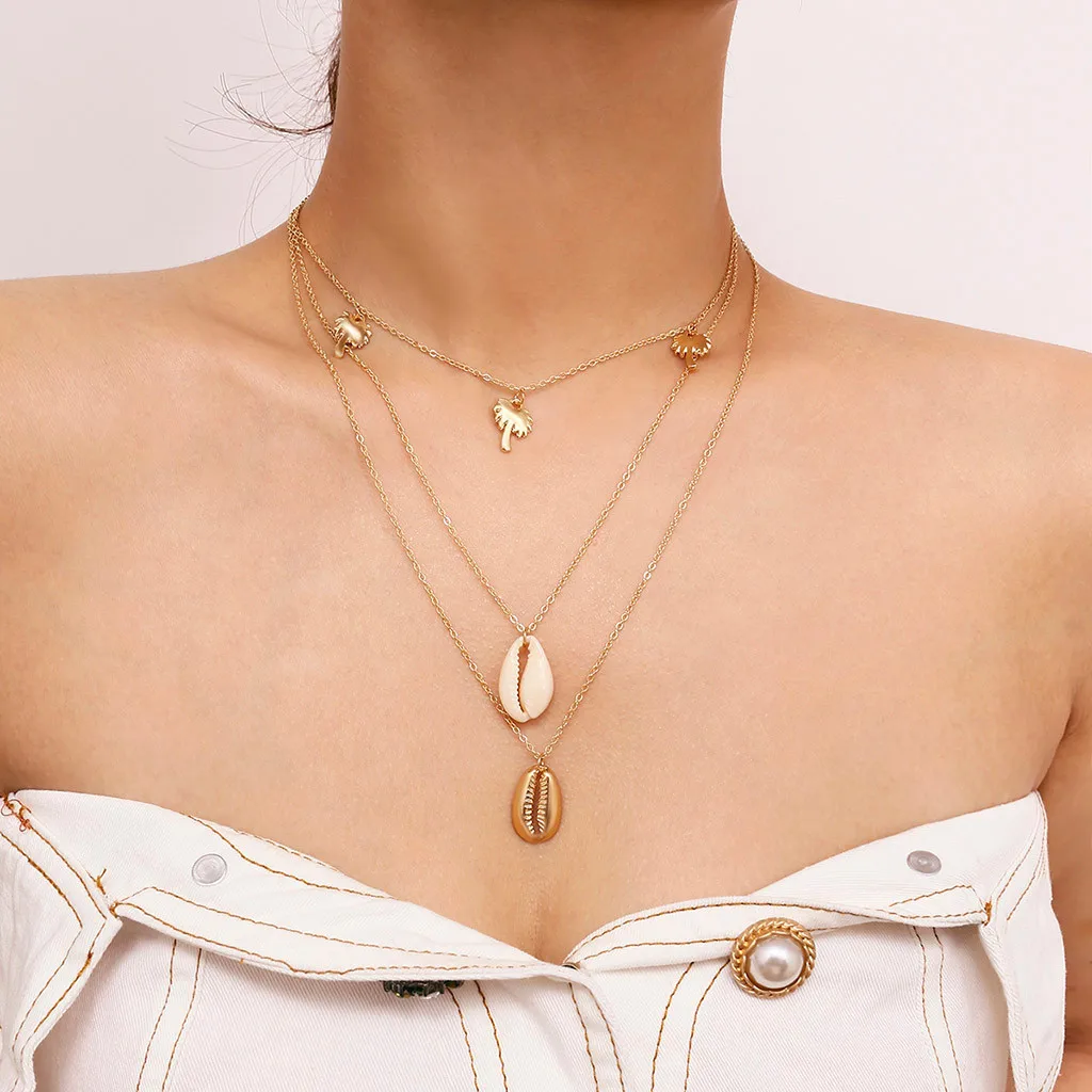 2019 Diomedes Новое модное женское пляжное ожерелье Cowrie из натуральной ракушки и