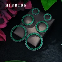 hibride 2019 fashion womens earring large long round shape dangle earring trend fashion jewelry women party accessiroes e 87