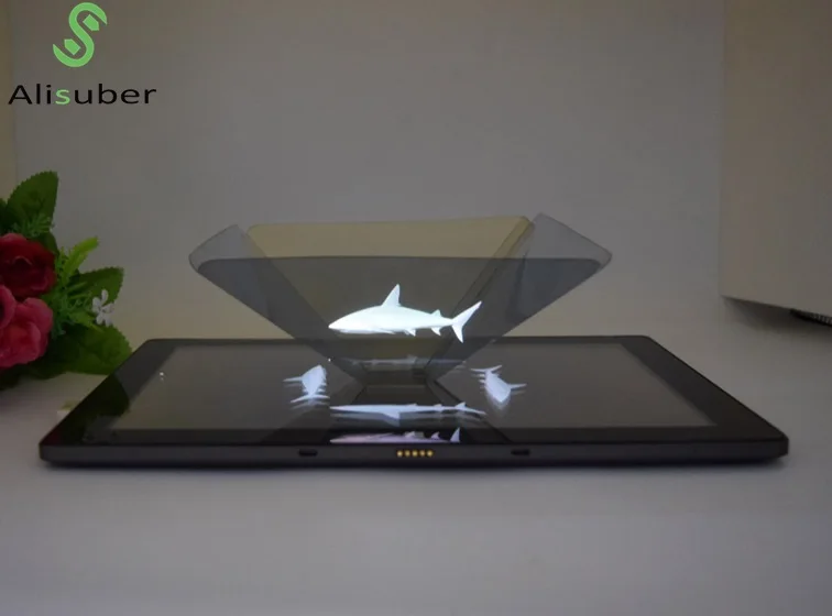 Alisuber 3D Голограмма Тип дисплея Крытая Пирамида голограмма дисплей голограмма Пирамида роскошная витрина для ipad смартфона планшета ПК
