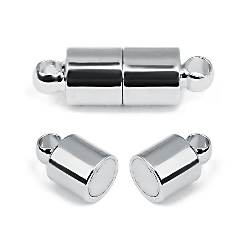 5X15mm 10 шт./лот, цветная Колонка родия, крепкие магнитные застежки, концевые колпачки для браслетов, соединители для браслетов DIY - Цвет: 5X15mm