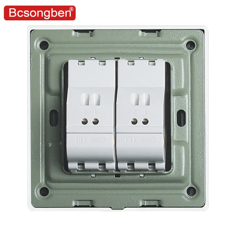 Bcsongben 2 Gangs Wall Dual Telephone Socket / Outlet Wood grain material Weak electricity Without Plug adapter | Обустройство дома