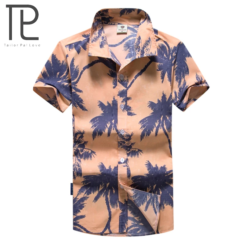 

Tailor Pal Love new summer fashion printed men beach shirt short sleeve hawaiian shirt for male M-5XL AYG297