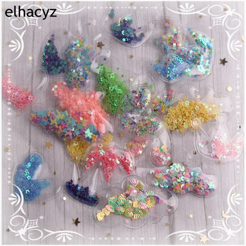 20 шт./лот красочные прозрачные пластиковые подвески с сыпучим песком любовь