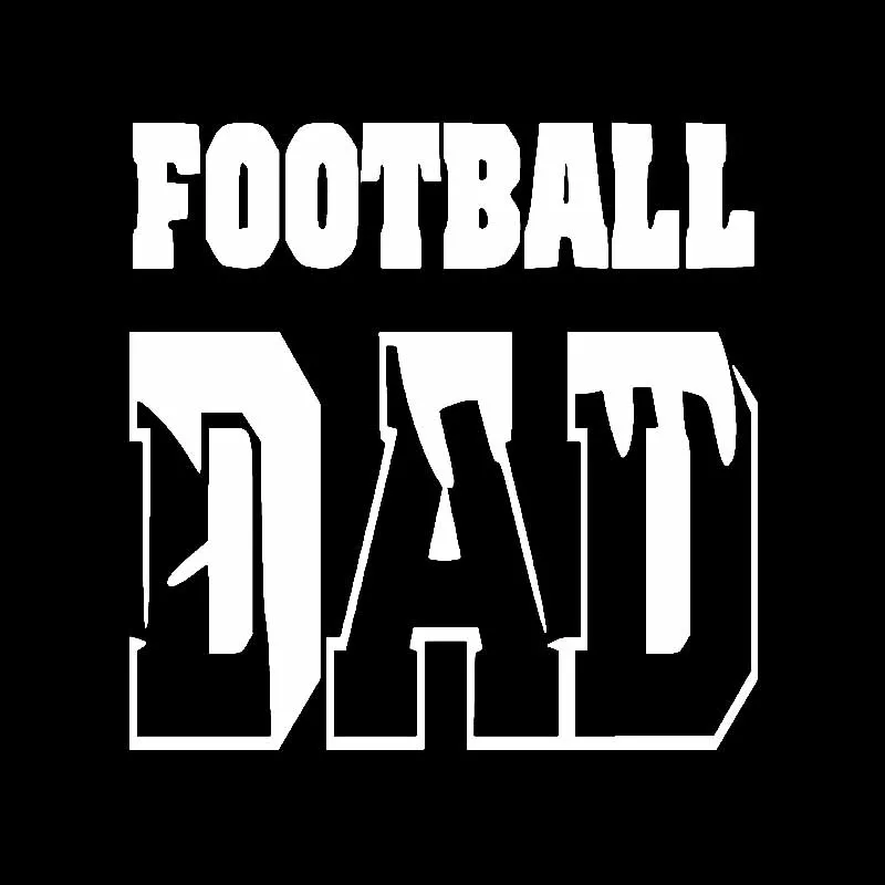 YJZT 14.1CM*13.9CM FOOTBALL DAD Vinyl Decal Personality Car Sticker Black/Silver C3-1614 | Автомобили и мотоциклы