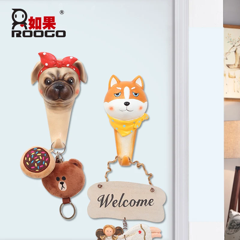 Вешалка для ключей Roogo Dog настенная вешалка одежды дверной крючок украшение