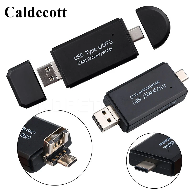Конвертер Micro USB Caldecott Type-c 2 0 OTG Устройство для чтения карт комбинированный адаптер