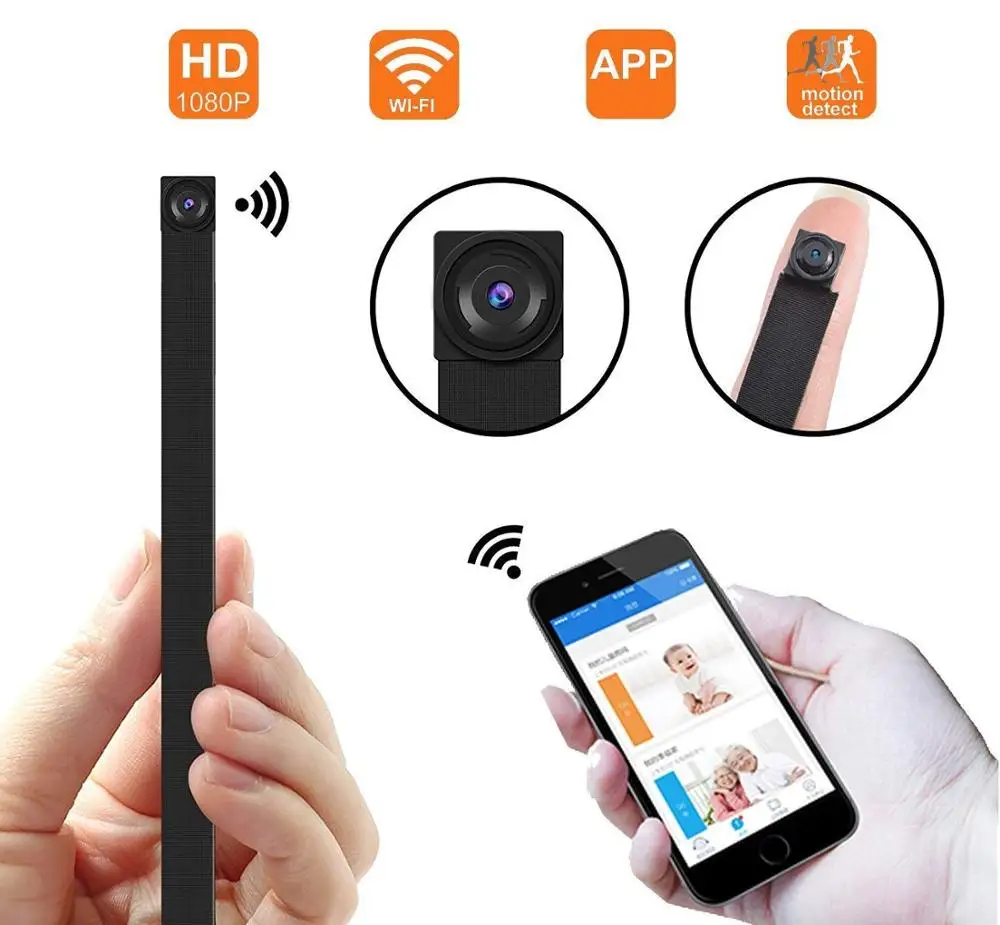 Серебристый HD 1080P DIY портативная WiFi мини камера P2P беспроводная микро веб-камера видеокамера Видео Регистратор Поддержка удаленного просмотра и скрытая TF карта - Цвет: Серебристый