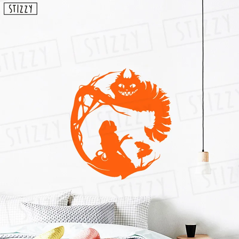 STIZZY Наклейка на стену Мультфильм Алиса в стране чудес наклейки для детской