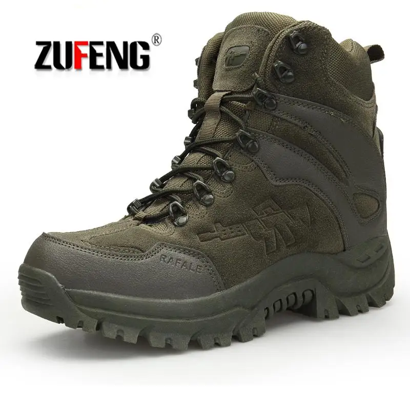 High-quality outdoor Sports Tactical Camping Shoes Men's Boots For Climbing Breathable Lightweight Mountain Hiking | Спорт и