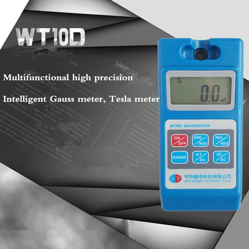 Интеллектуальный цифровой Гаусс-метр WT10D измеритель флюса магнитометр