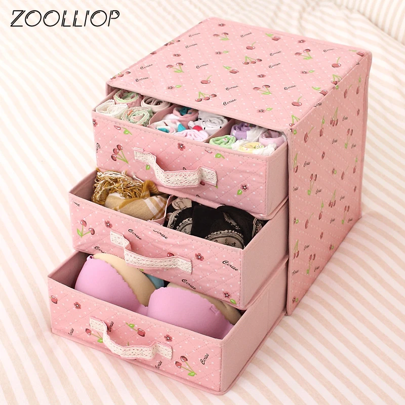Underwear Bra Organizer Storage Box Multi Colors Drawer Closet Organizers Boxes For Scarfs Socks | Дом и сад