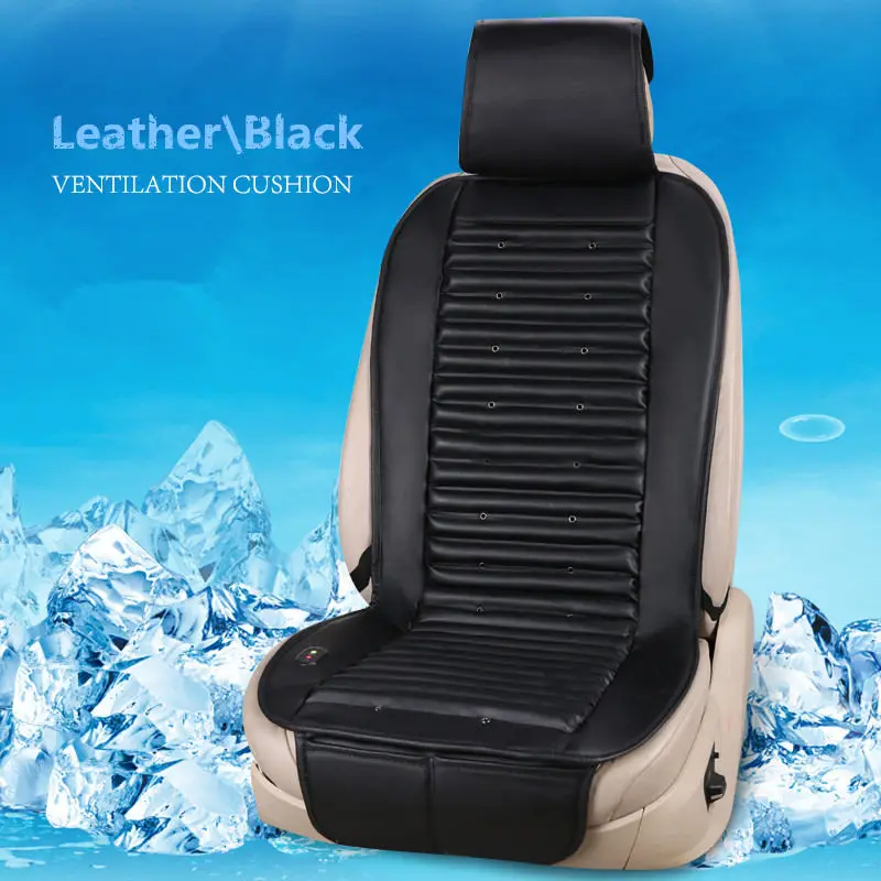 Leather Black Встроенный вентилятор Подушки циркуляции воздуха Вентиляция сиденья для Mazda 3/6/2 MX-5 CX-5 CX-7 серии - Название цвета: Leather Black