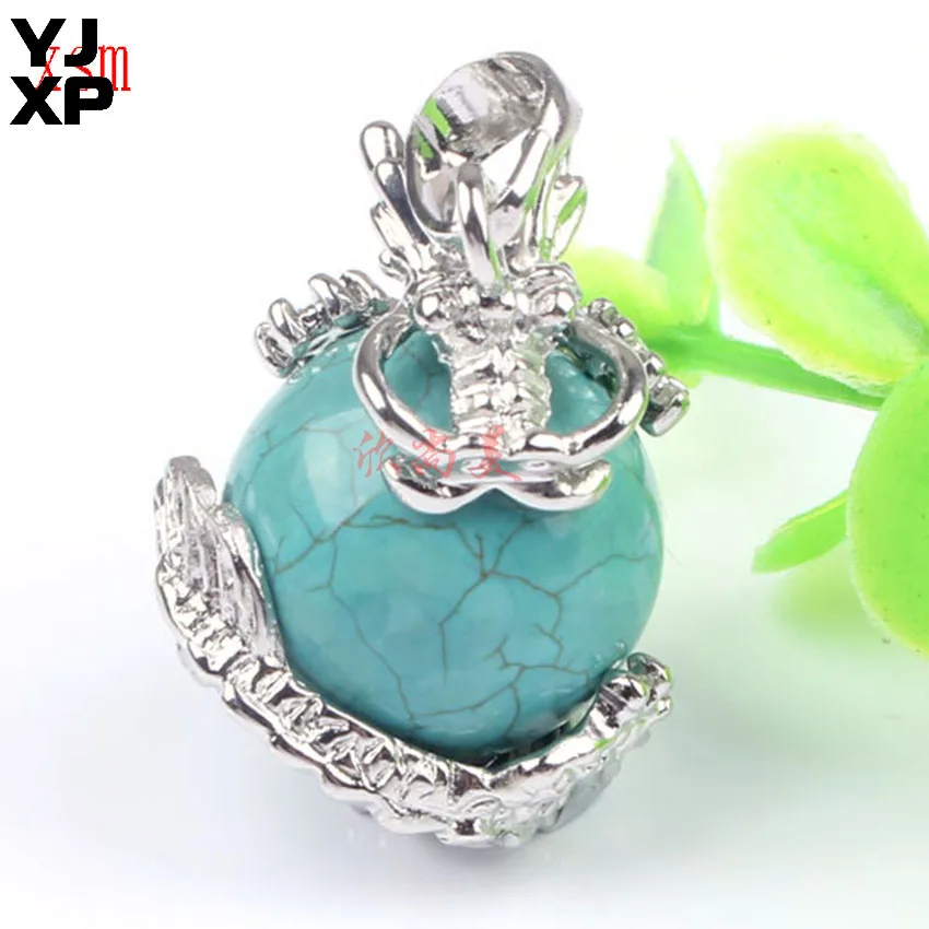 YJXP посеребренный китайский дракон 16 мм круглые подвески в виде дракона |