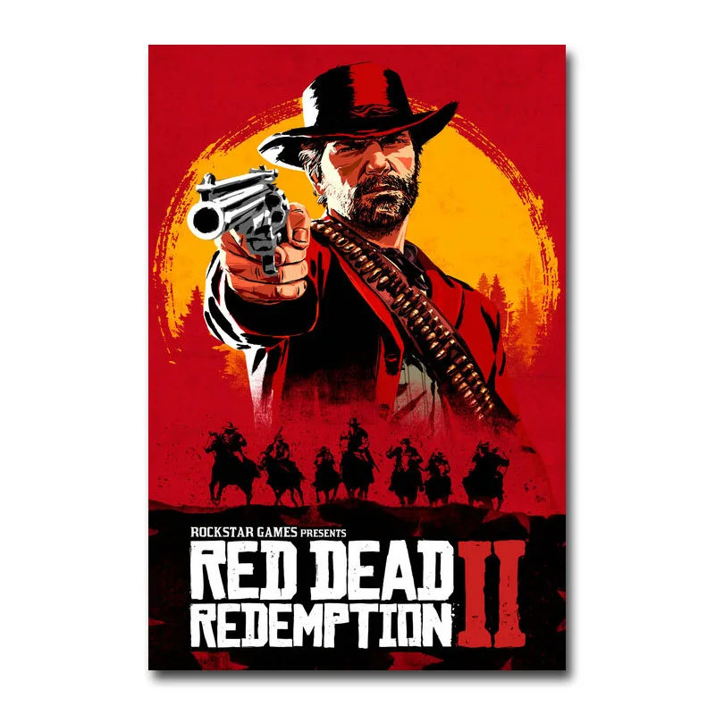 Red Dead Redemption 2 Game холст постер настенное художественное изображение живопись 20x30