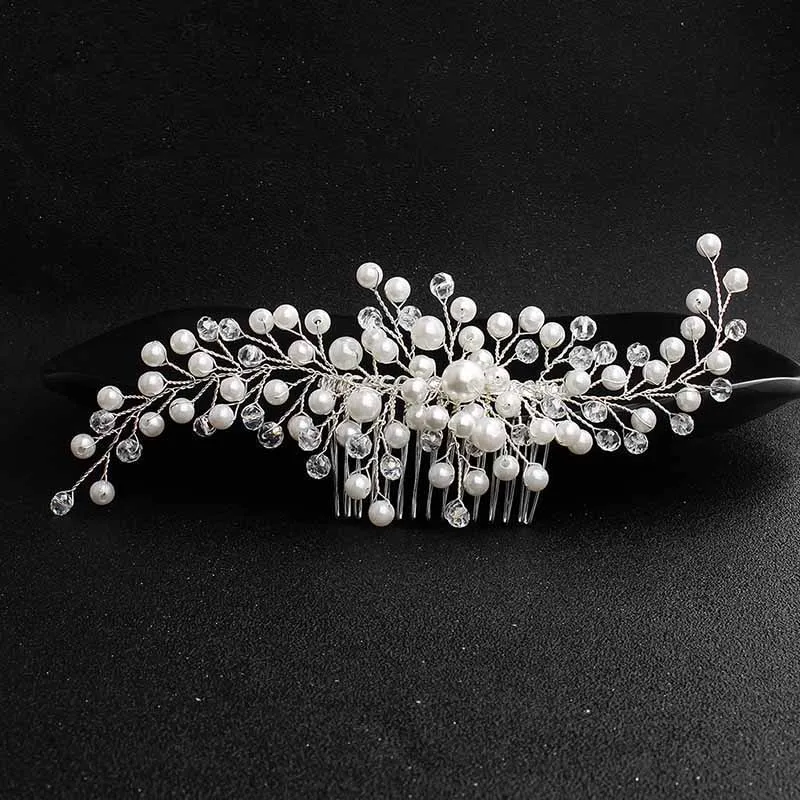 Горячие корейские Цветочные жемчужные заколки для волос свадебные украшения