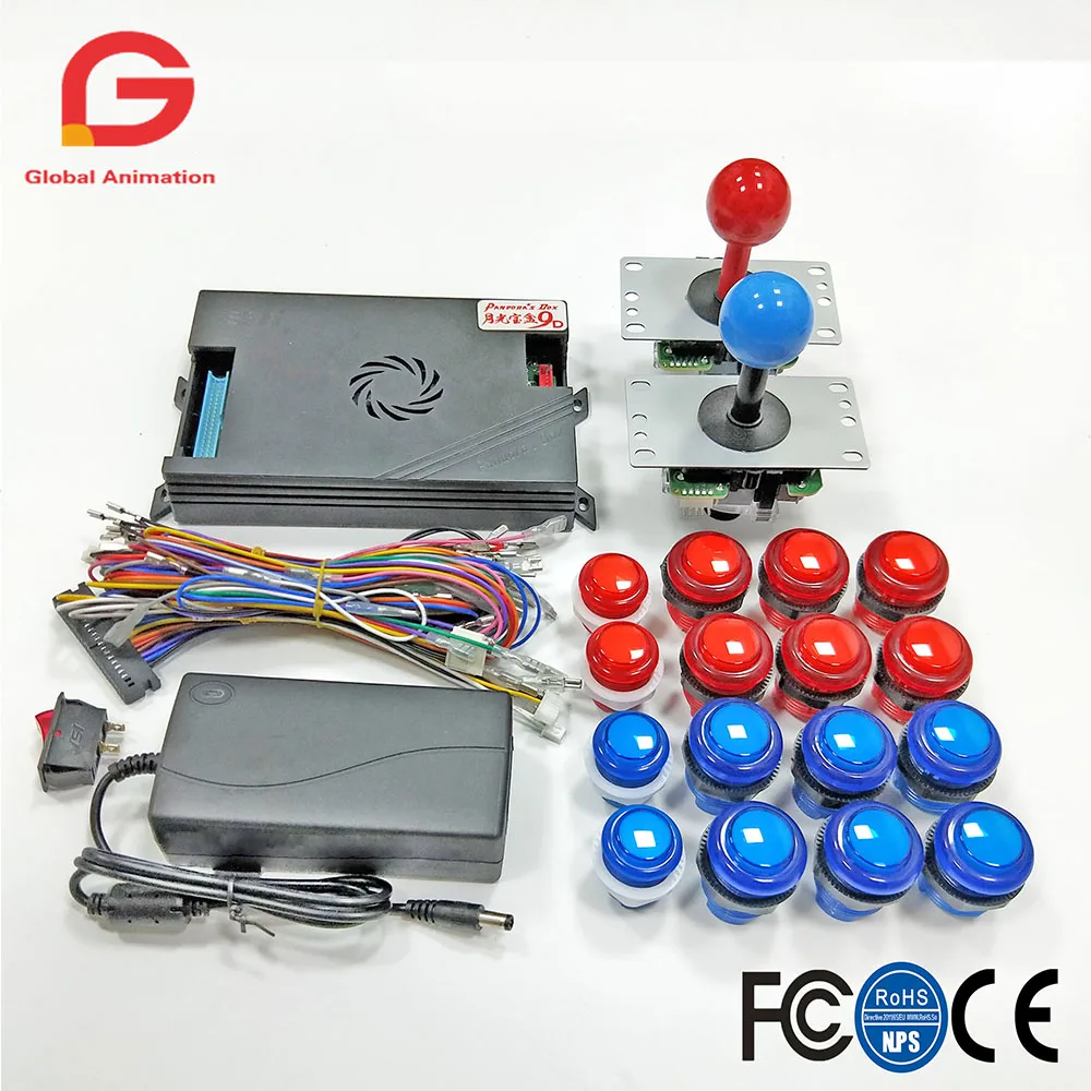 2 игрока DIY аркадная консоль комплект Pandora Box 9D 2222 в 1 игровая доска 5Pin джойстик 5V
