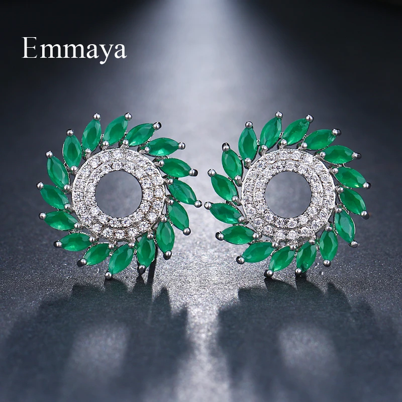 Женские серьги-гвоздики с фианитами Emmaya 6 цветов | Украшения и аксессуары
