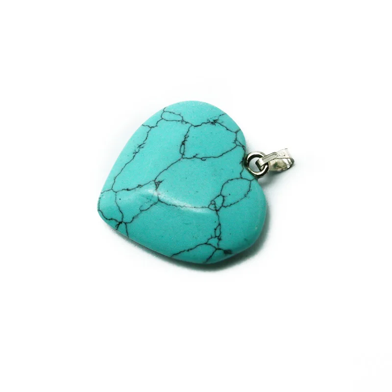 Новое поступление 2018 модные подвески из натурального камня в виде сердца для