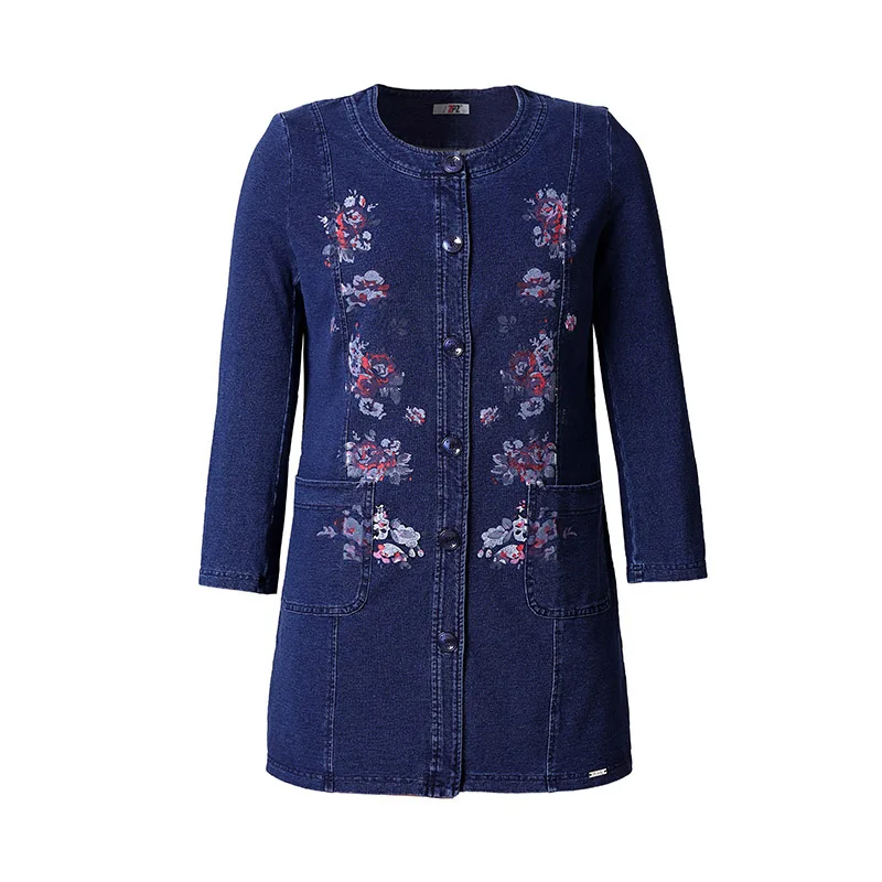 MG 2019 размера плюс женская джинсовая куртка и пальто модная офисная Дамская