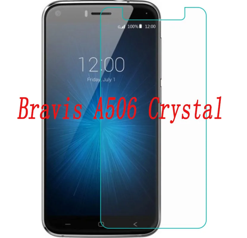 Новый защитный экран для телефона Bravis A506 с кристаллами закаленное стекло