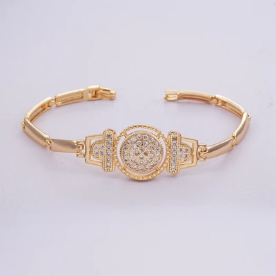 06-gold color 24 стиля, Модные Позолоченные Браслеты для женщин и мужчин, Теннисный AAA кубический цирконий, браслет-цепочка, ювелирный подарок, Прямая поставка - Окраска металла: 06-gold color