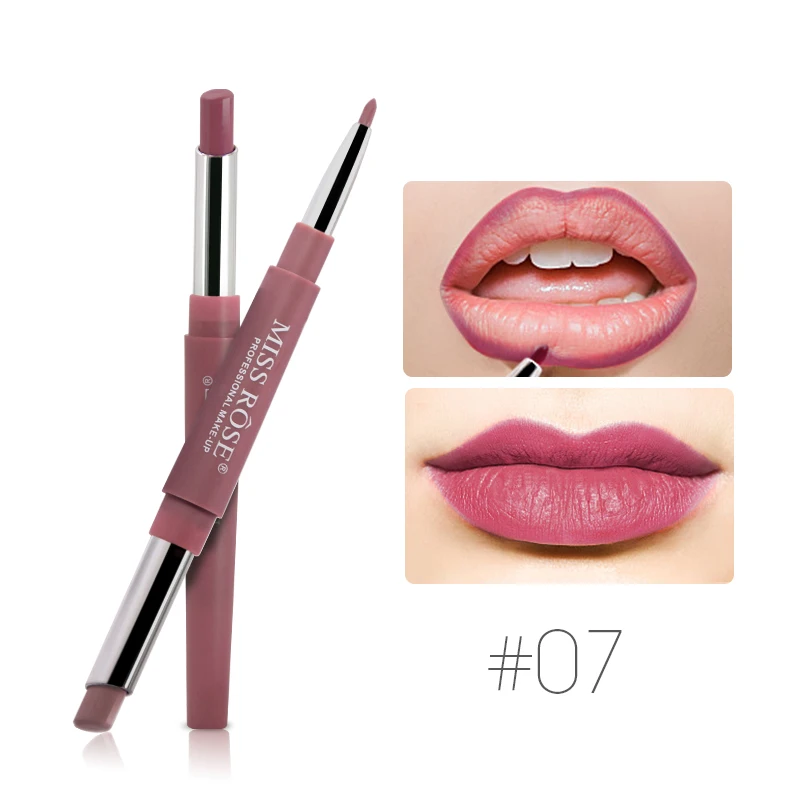 Miss Rose, 2 в 1, помада, подводка для губ, карандаш для губ, водостойкие помады, Lipliner, матовая помада для губ, макияж, помада, косметика
