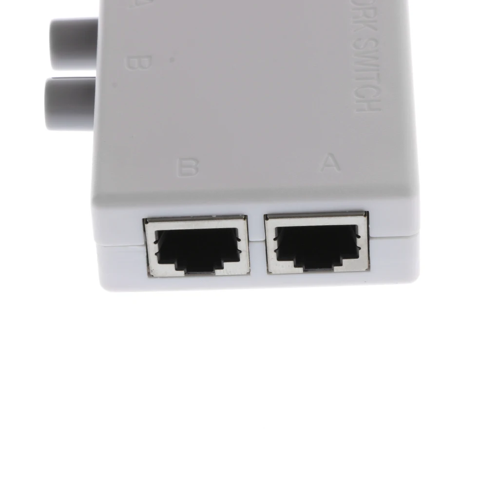 2 порта мини AB ручной сетевой коммутатор разветвитель коробка 2в1 RJ45 Ethernet повторное переключение до 10 миллионов раз