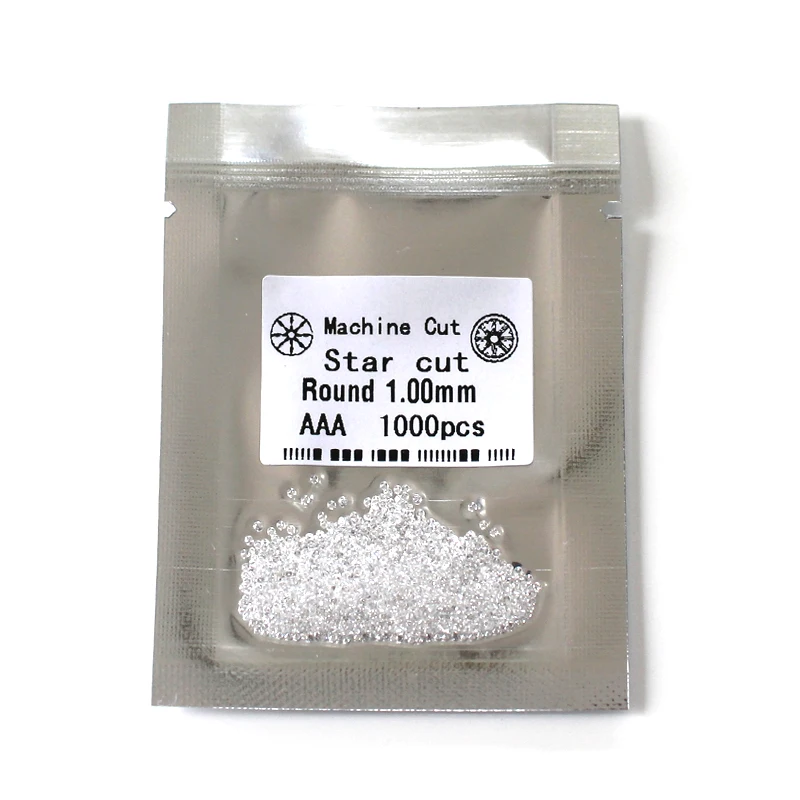 

1mm~1.5mm 1000 pcs Wuzhou factory wholesale white cz cubic zirconia gemstone for jewelry