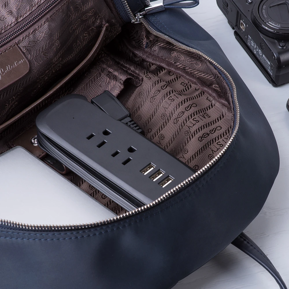 Сетевой блок питания NTON для путешествий с USB US электрическая плоская вилка мини настольная зарядка с 15-дюймовым удлинителем для круизного корабля