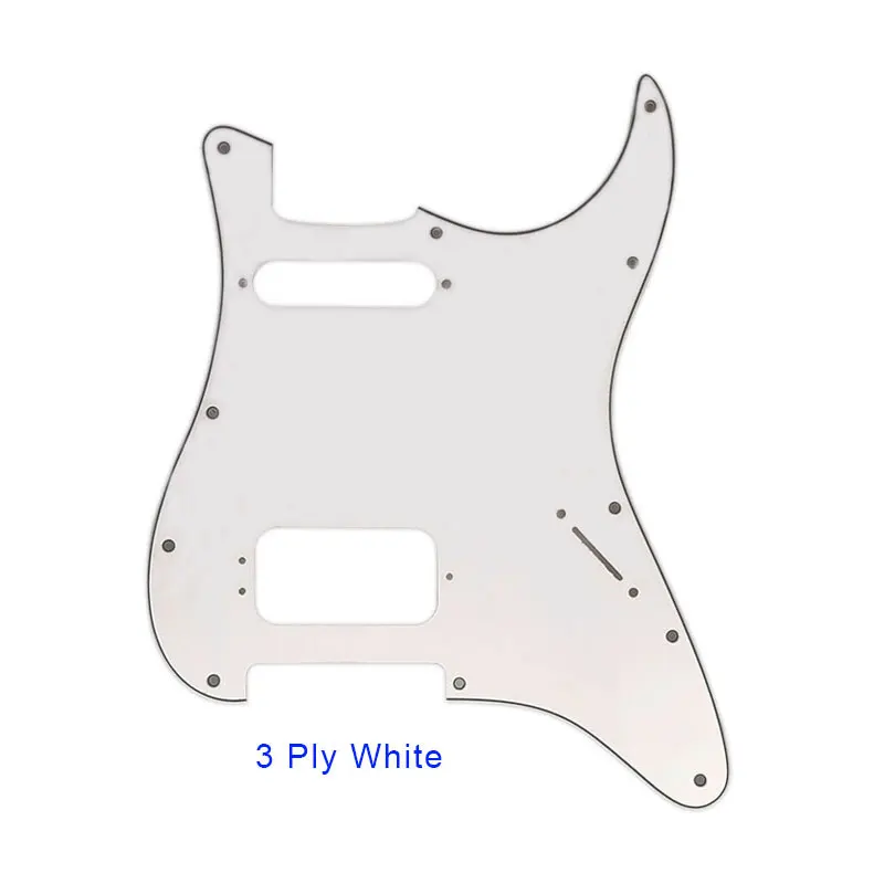 3 Ply White Гитарные части-для США 72' 11 винтовое отверстие Стандартный St Deluxe хамбакер Hs гитара накладка царапины пластины - Цвет: 3 Ply White
