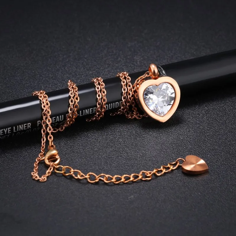 Blingbling ожерелье с кристаллами I Love You ожерелья кулоном для влюбленных сердце в