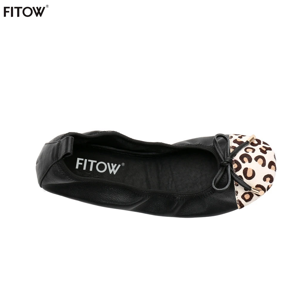 Разноцветные складные балетки женские кожаные на плоской подошве Складные