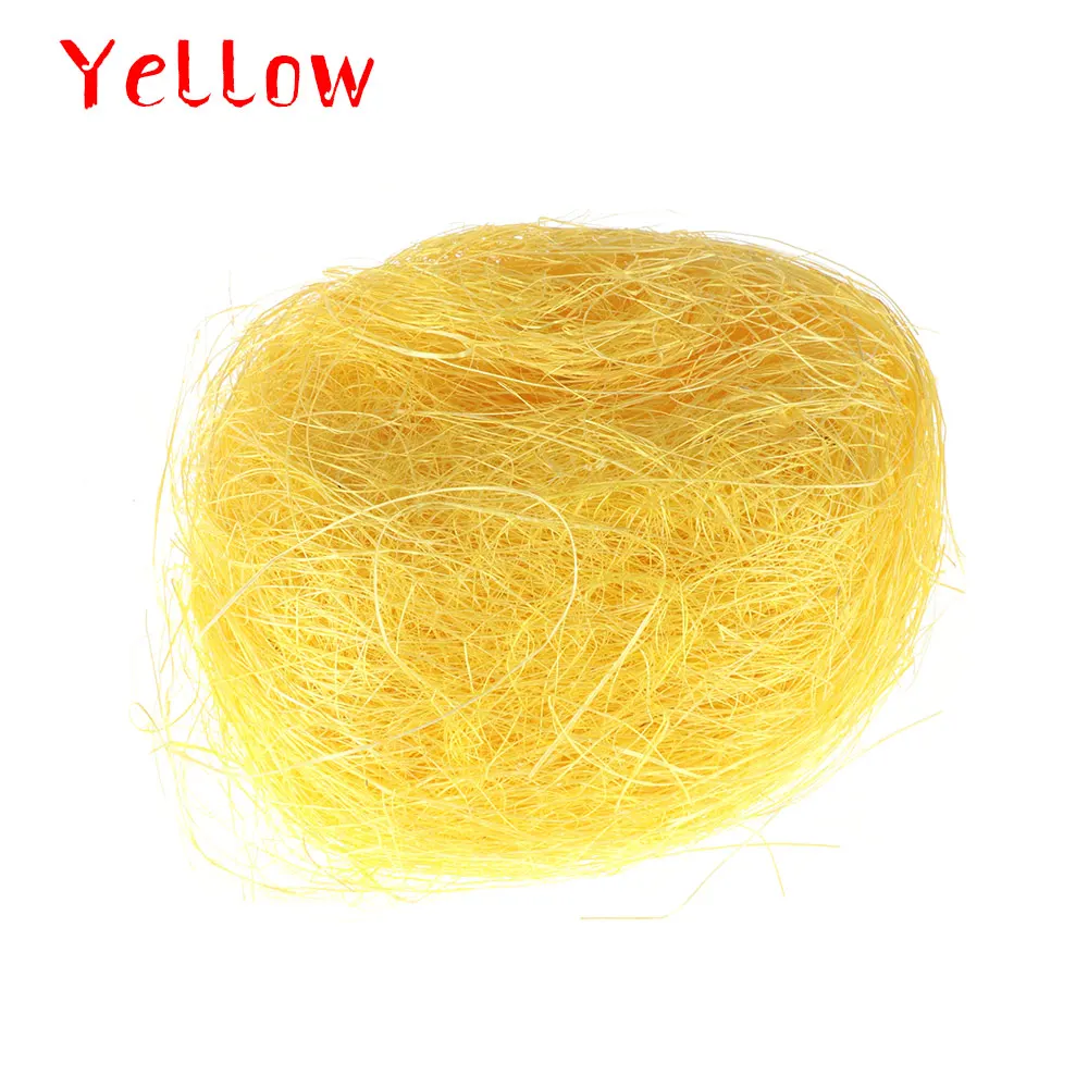 Yellow Натуральные Сизалевые Свадебные вечерние букеты из сизаля, Подарочная коробка, посылка, Декор, гнездо, товары для рукоделия, упаковка, аксессуары, сделай сам, ремесло - Цвет: Yellow