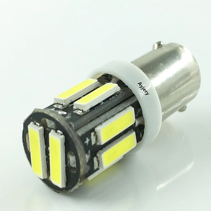 AYJERY 24 В DC 10 шт. BA9S T4W T11 Светодиодная лампа 7014 SMD габаритная номерного знака LED