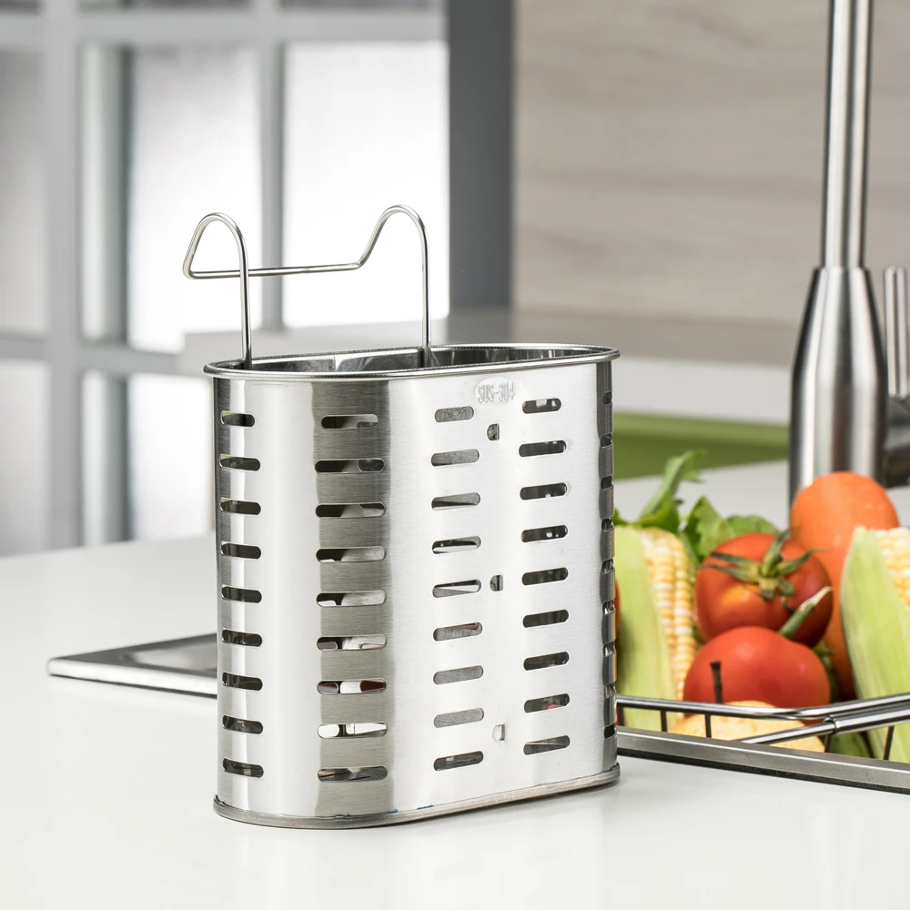 Нержавеющая сталь посуда стеллаж для сушки висит палочки еды ложки и вилки Ножи