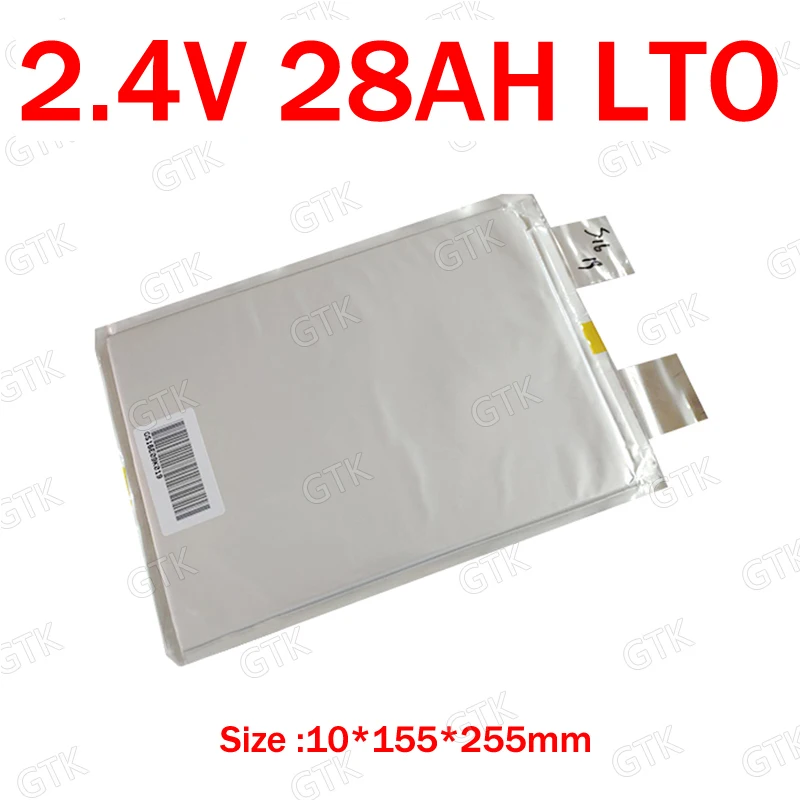 6 шт литиевый титановый аккумулятор 2,4 V 28AH LTO bateria для DIY 12V 48V аккумулятор лто пакет EV ebike солнечный энергетический щит гольф-кары