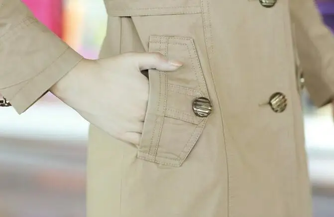 M-3XL Hot Spring Women New Fashion Long Cultivate One's Morality Show Thin Single-breasted Overcoat Of Big Yards | Женская одежда